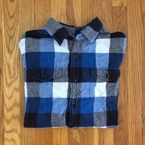 Black and Blue Plaid Button Down